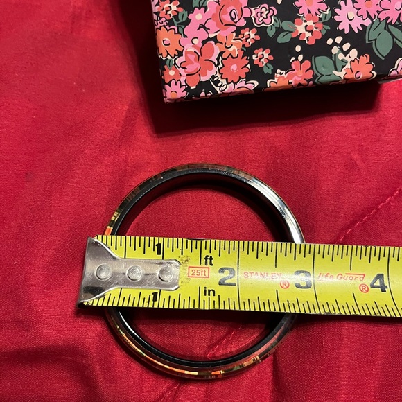 NWT in Box Coach Black Floral Resin Bangle - Picture 9 of 10